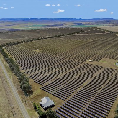 An artist's impression of the Warwick Solar Farm